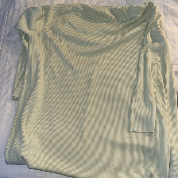 Long Ribbed Mint Cardigan - Picture 4 of 5